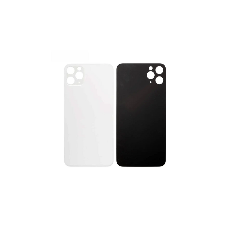 Vitre Arri&egrave;re Blanche Pour iPhone 11 Pro (Large Hole)