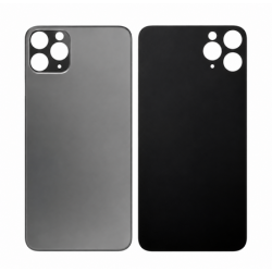 Vitre Arri&egrave;re Grise Sid&eacute;ral Pour iPhone 11 Pro Max (Large Hole)