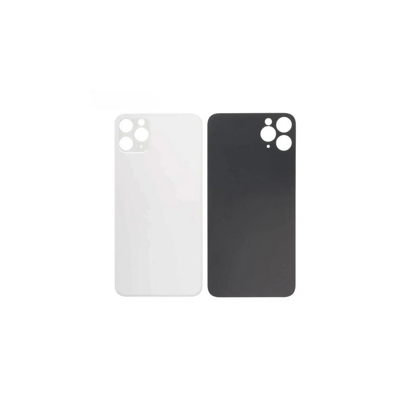 Vitre Arri&egrave;re Blanche Pour iPhone 11 Pro Max (Large Hole)