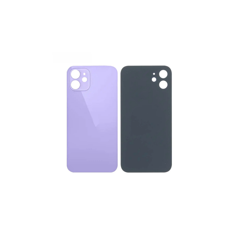 Vitre Arri&egrave;re Mauve Pour iPhone 12 Mini (Large Hole)