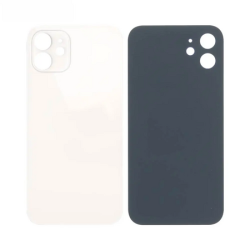 Vitre Arri&egrave;re Blanche Pour iPhone 12 Mini (Large Hole)
