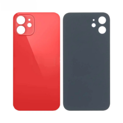 Vitre Arri&egrave;re Rouge Pour iPhone 12 Mini (Large Hole)