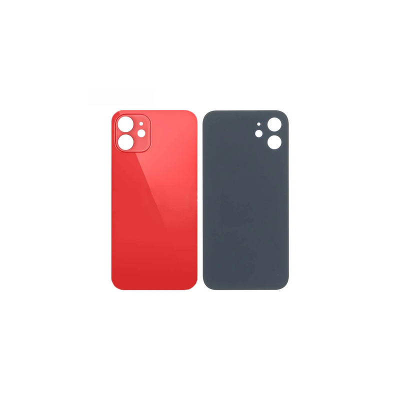 Vitre Arri&egrave;re Rouge Pour iPhone 12 Mini (Large Hole)