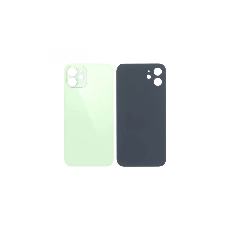 Vitre Arri&egrave;re Verte Pour iPhone 12 Mini (Large Hole)
