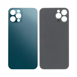 Vitre Arri&egrave;re Bleu Pacifique iPhone 12 Pro (Large Hole)