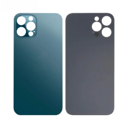 Vitre Arri&egrave;re Bleu Pacifique Pour iPhone 12 Pro Max (Large Hole)