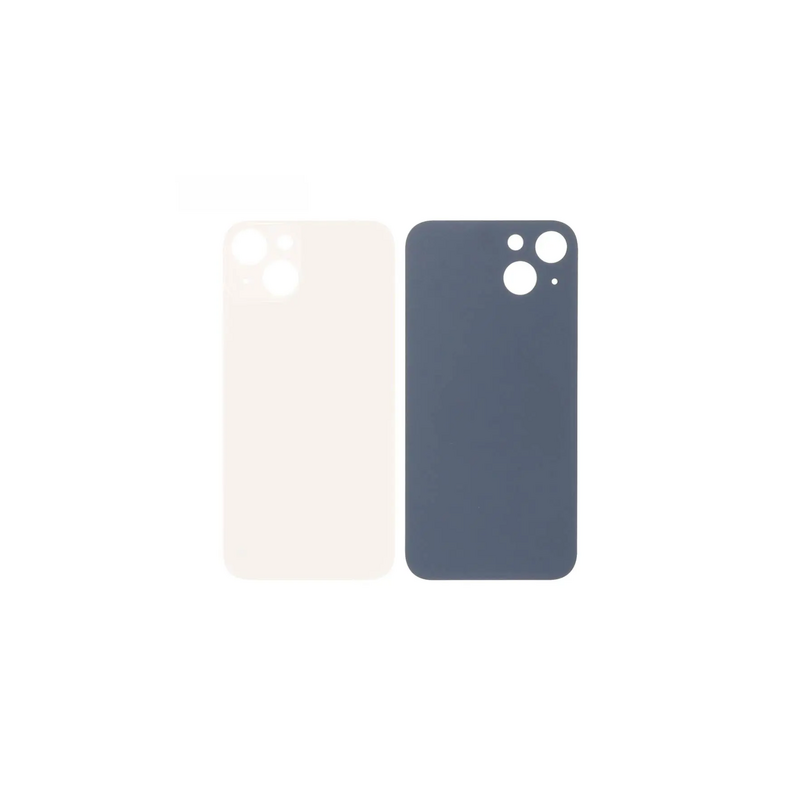 Vitre Arri&egrave;re Lumi&egrave;re Stellaire (Blanche) Pour iPhone 13 Mini (Large Hole)