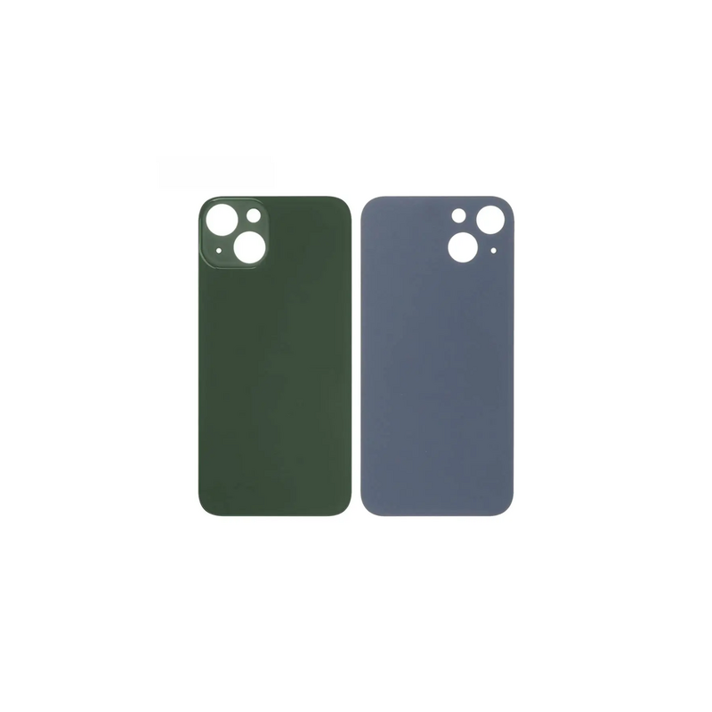 Vitre Arri&egrave;re Verte Pour iPhone 13 Mini (Large Hole)