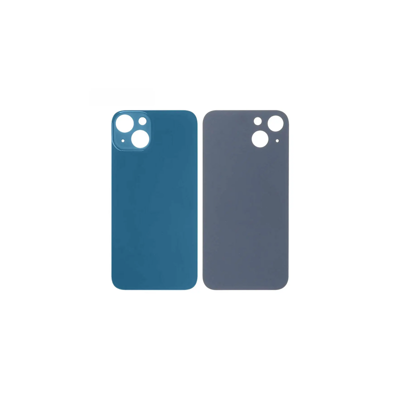Vitre Arri&egrave;re Bleue Pour iPhone 13 (Large Hole)
