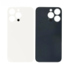 Vitre Arri&egrave;re Argent / Blanche Pour iPhone 13 Pro Max (Large Hole)