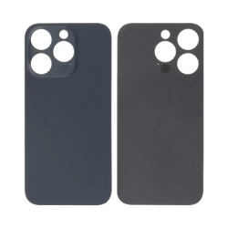 Vitre Arri&egrave;re Noire / Grise Sid&eacute;ral Pour iPhone 14 Pro (Large Hole)