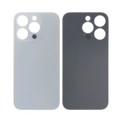 Vitre Arri&egrave;re Argent Pour iPhone 14 Pro (Large Hole)