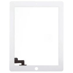 Vitre tactile iPad 2 blanche avec adh&eacute;sifs 3M