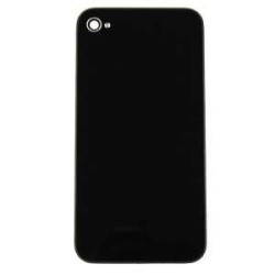 Vitre arri&egrave;re compatible iPhone 4S noire sans logo