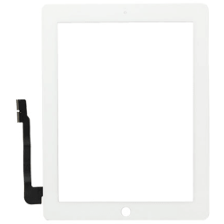 Vitre tactile iPad 3 blanche avec adh&eacute;sifs 3M