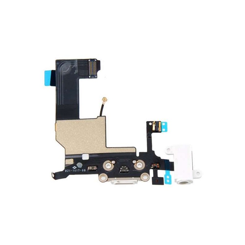 Nappe Connecteur de Charge Lightning / Jack / Micro iPhone 5 Blanc
