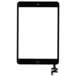 Vitre tactile iPad mini 1 / 2 noire sans bouton Home