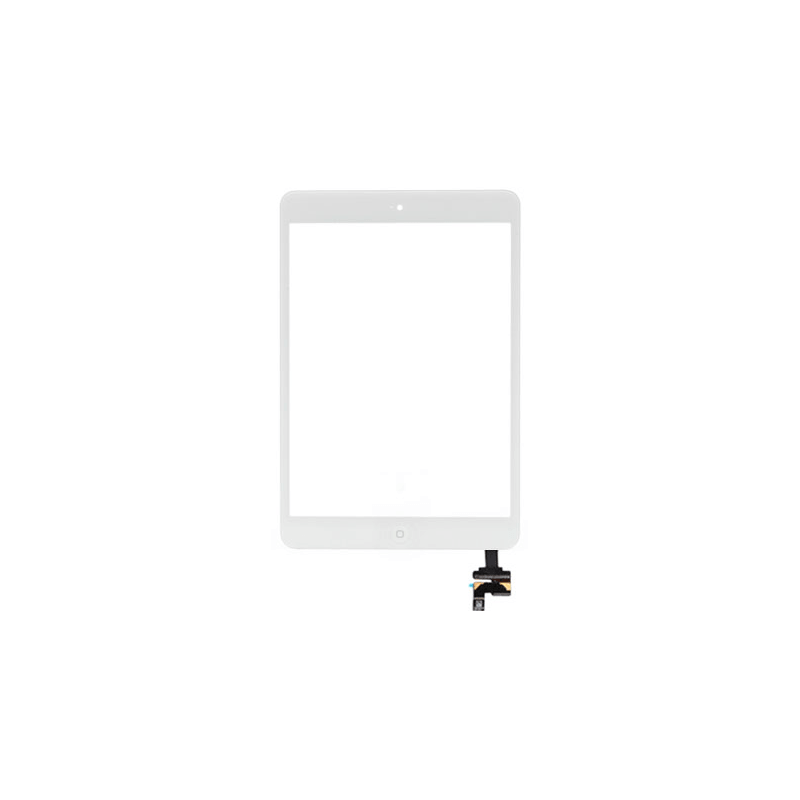 Vitre Tactile Assembl&eacute;e Compl&egrave;te Compatible iPad Mini 1/2 BLANC