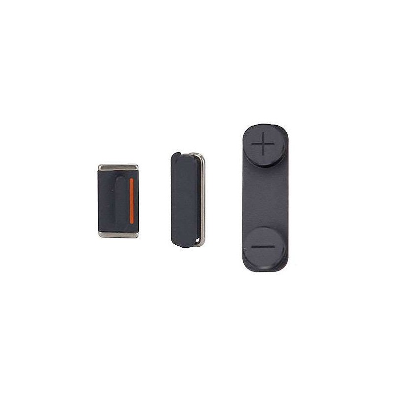 Lot Boutons Power / Volume / Vibreur Noir Pour iPhone 5S