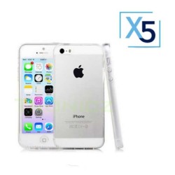 Lot de 5 coques transparentes iPhone 5 / 5S