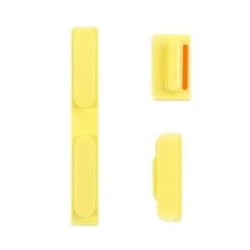 Lot de boutons Power, volume et vibreur iPhone 5C &mdash; jaune