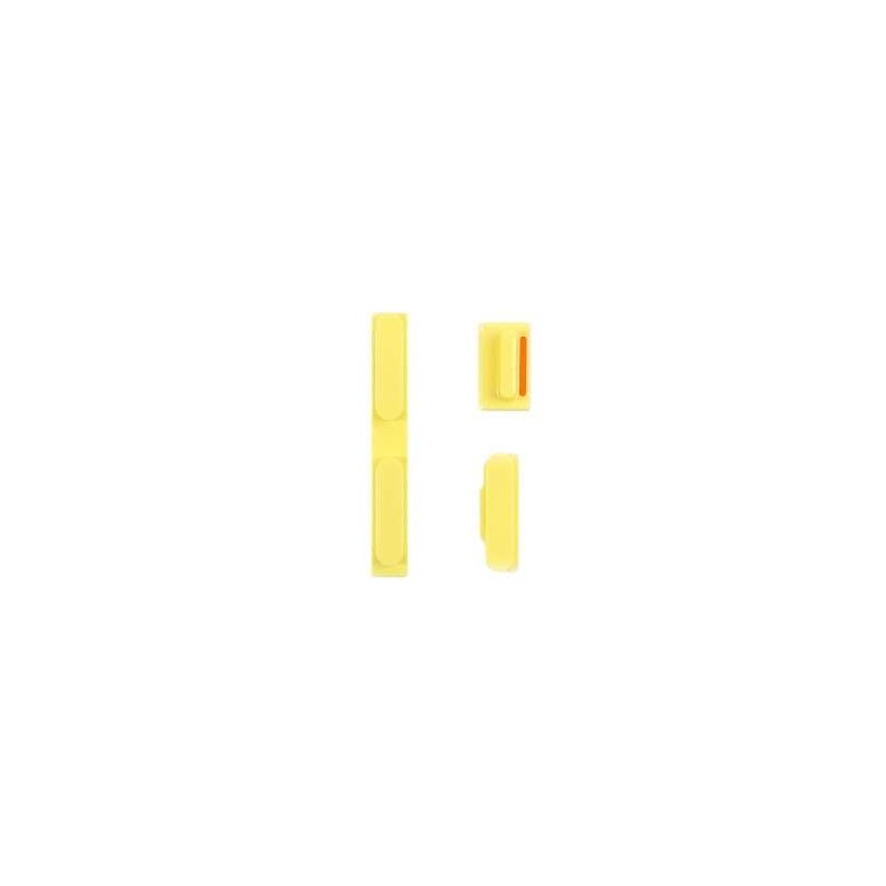 Lot Boutons Power / Volume / Vibreur iPhone 5C JAUNE