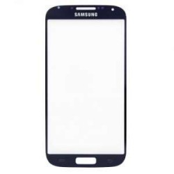 Vitre de remplacement Samsung Galaxy S4 gris / noir (Black Mist) avec adh&eacute;sifs 3M