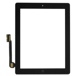 Vitre tactile iPad 4 noire avec bouton Home &mdash; sans LCD