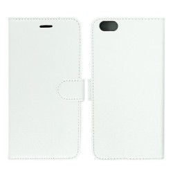 Coque Portefeuille &agrave; Rabat Blanc iPhone 6 Plus