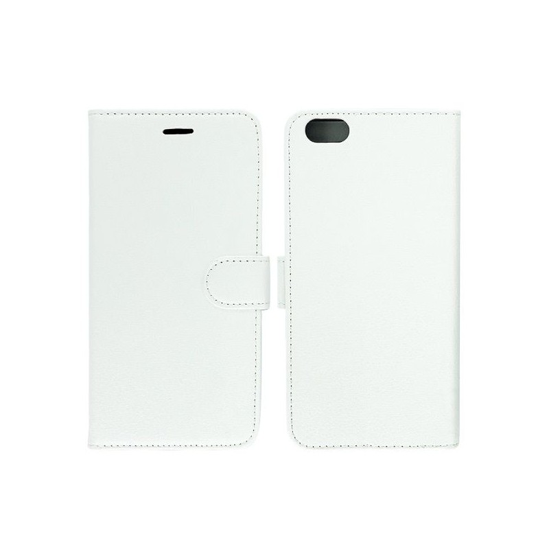 Coque Portefeuille &agrave; Rabat Blanc iPhone 6 Plus