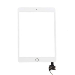 Vitre Tactile Assembl&eacute;e Compl&egrave;te Compatible iPad Mini 3 BLANC