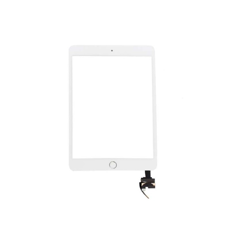 Vitre Tactile Assembl&eacute;e Compl&egrave;te Compatible iPad Mini 3 BLANC