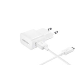 Prise Secteur Originale Samsung + C&acirc;ble Micro-USB BLANC