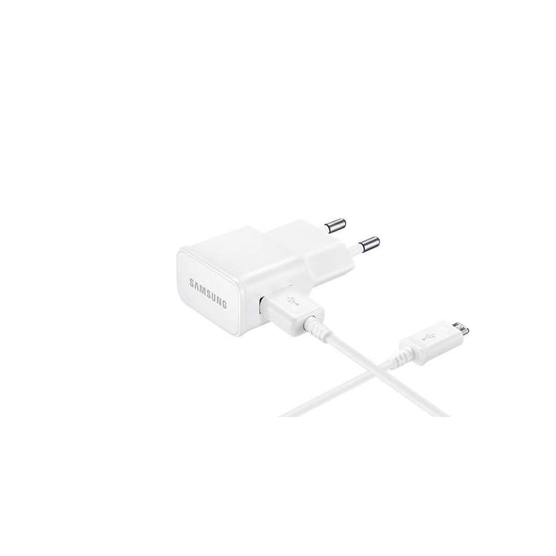Prise Secteur Originale Samsung + C&acirc;ble Micro-USB BLANC