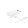 Prise Secteur Originale Samsung + C&acirc;ble Micro-USB BLANC