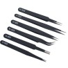Set de 6 Pinces Inoxydables Anti - Statique de Pr&eacute;cision