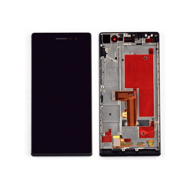 Ecran LCD / Vitre Tactile Sur Ch&acirc;ssis Huawei P7 Noir