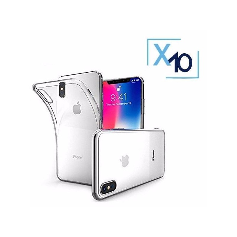 Lot x10 Coque de Protection Transparente iPhone X / XS