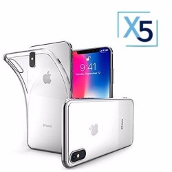 Lot x5 Coque de Protection Transparente iPhone X / XS