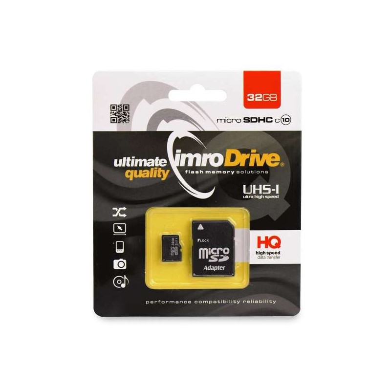 Carte M&eacute;moire Micro-SD 64Go avec Adaptateur SD
