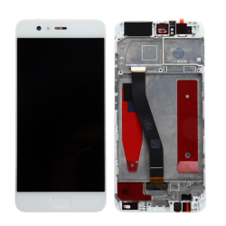 Ecran LCD / Vitre Tactile sur Ch&acirc;ssis Huawei P10 Blanc