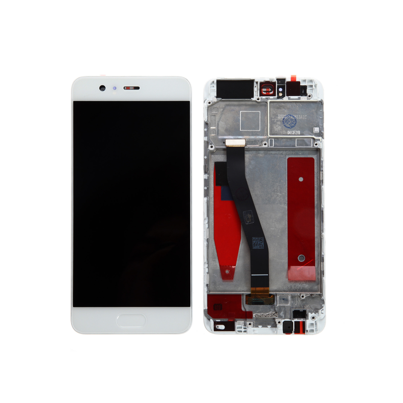 Ecran LCD / Vitre Tactile sur Ch&acirc;ssis Huawei P10 Blanc