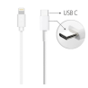 C&acirc;ble USB Lightning blanc vers type-c iPhone iPad iPod Macbook