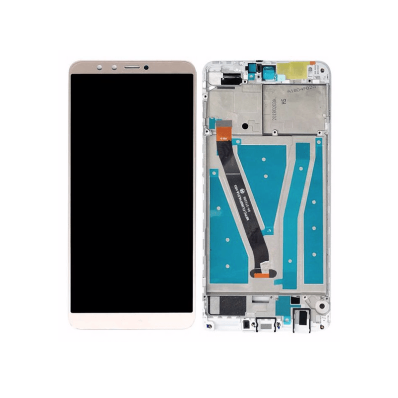 Ecran LCD / Vitre Tactile sur Ch&acirc;ssis Huawei Y9 2018 Or