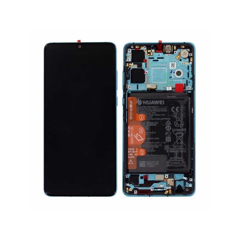 Ecran Complet Original Huawei P30 Bleu Aurora