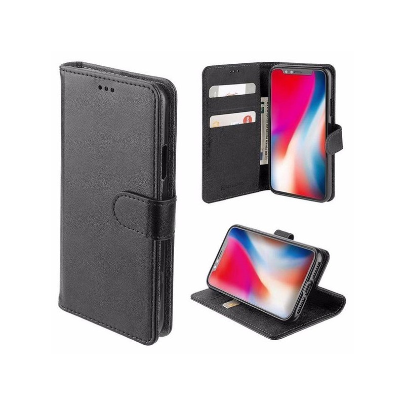 Coque Portefeuille Rabat / Magn&eacute;tique Cuir Noir iPhone 11 Pro
