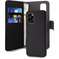 Coque Portefeuille Rabat / Magn&eacute;tique Cuir Noir iPhone 11 Pro Max