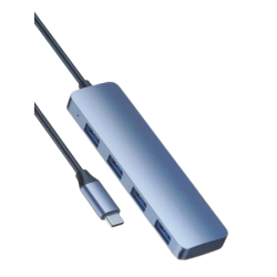 Hub USB-C 4-Port Super Speed (5 Gbps) - Design Ultra Compact en Alliage