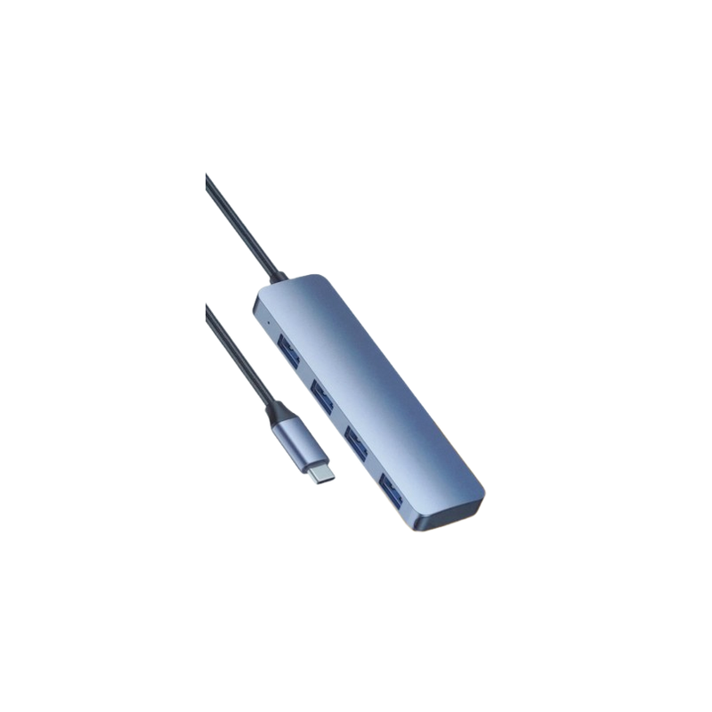 Hub USB-C 4-Port Super Speed (5 Gbps) - Design Ultra Compact en Alliage