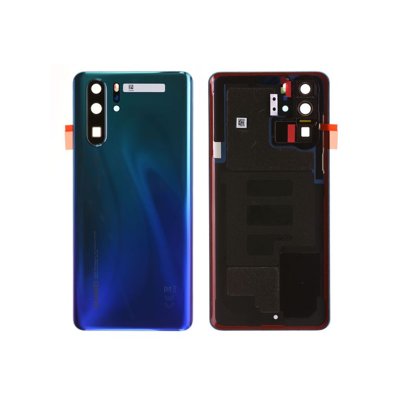 Vitre Arri&egrave;re Compatible Huawei P30 Pro Bleu Aurore